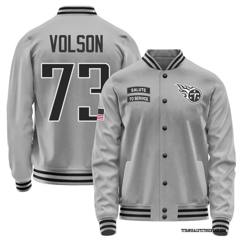 Youth Cordell Volson Tennessee Titans Gray Salute to Service Performance Jacket