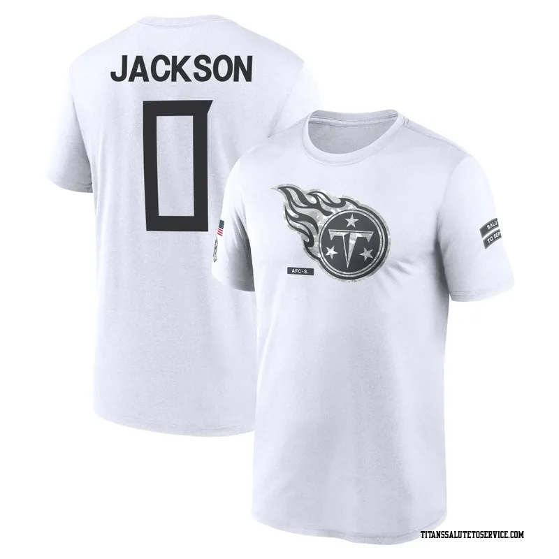 Youth Courtney Jackson Tennessee Titans Legend White 2024 Salute to Service Performance T-Shirt