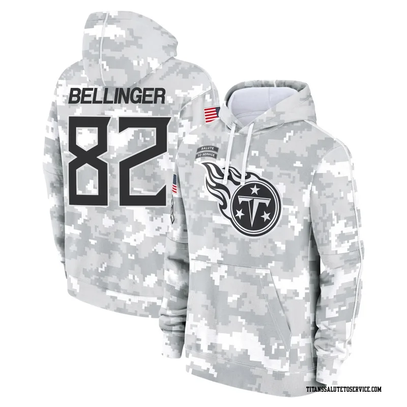 Youth Daniel Bellinger Tennessee Titans Camo Arctic 2024 Salute to Service Club Fleece Pullover Hoodie