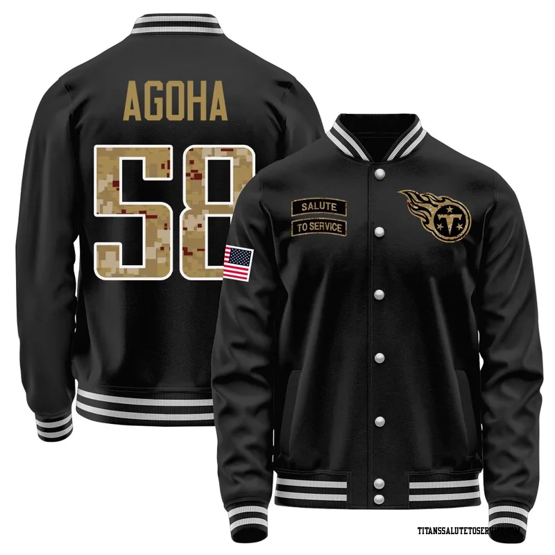 Youth David Ebuka Agoha Tennessee Titans Black Salute to Service Sideline Performance Jacket