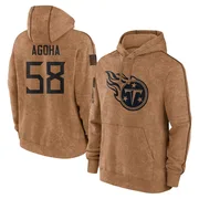 Youth David Ebuka Agoha Tennessee Titans Brown 2023 Salute To Service Club Pullover Hoodie