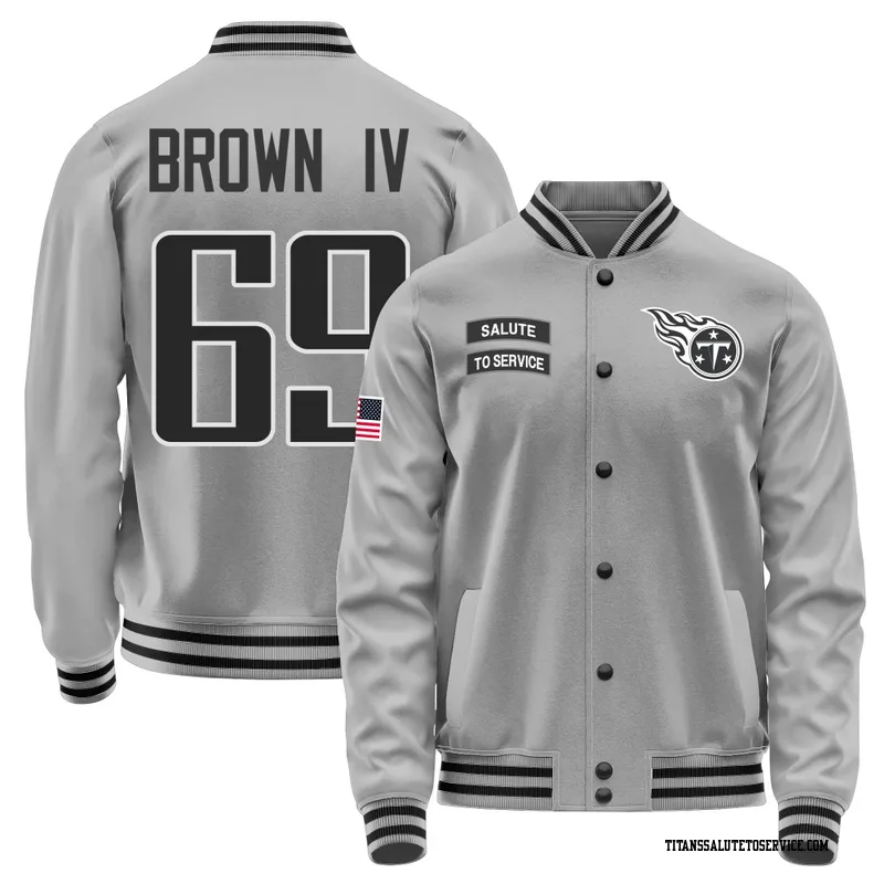 Youth Earnest Brown IV Tennessee Titans Gray Salute to Service Performance Jacket