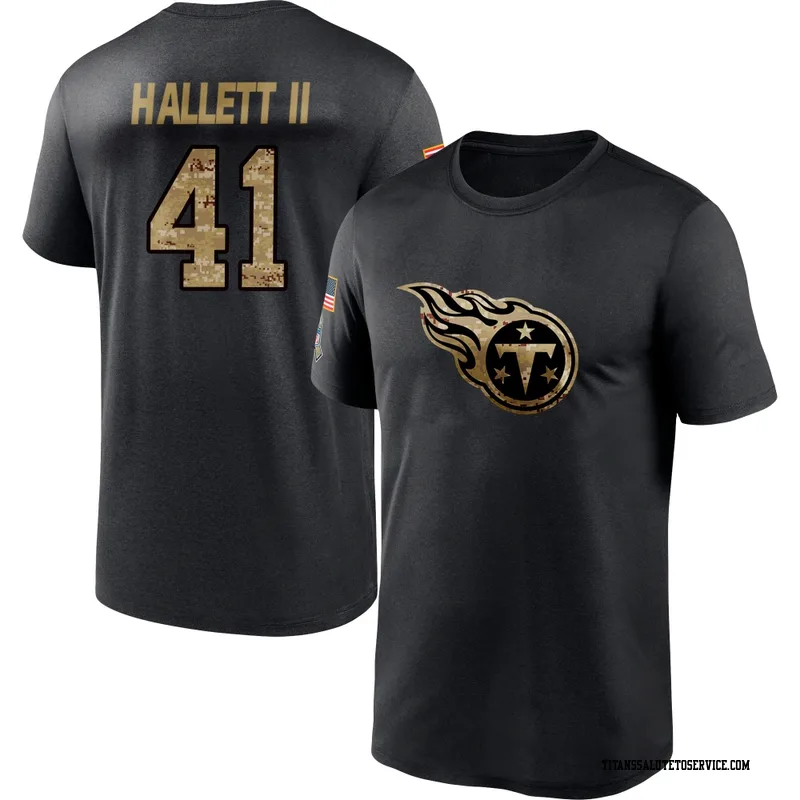 Youth Erick Hallett II Tennessee Titans Black 2020 Salute To Service Performance T-Shirt