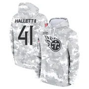 Youth Erick Hallett II Tennessee Titans Camo Arctic 2024 Salute to Service Club Fleece Pullover Hoodie