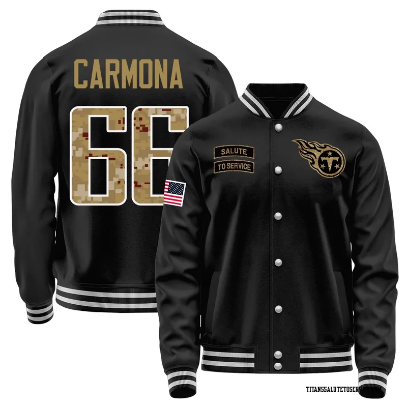 Youth Fernando Carmona Tennessee Titans Black Salute to Service Sideline Performance Jacket