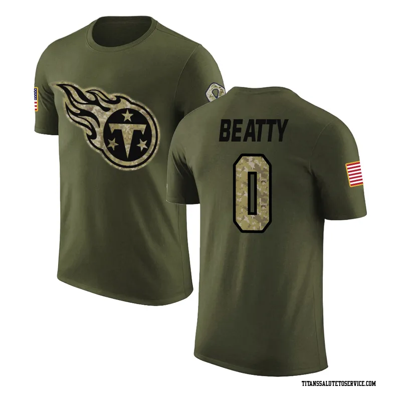 Youth Hank Beatty Tennessee Titans Legend Olive Salute to Service T-Shirt