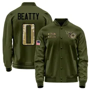 Youth Hank Beatty Tennessee Titans Olive Salute to Service Sideline Performance Jacket