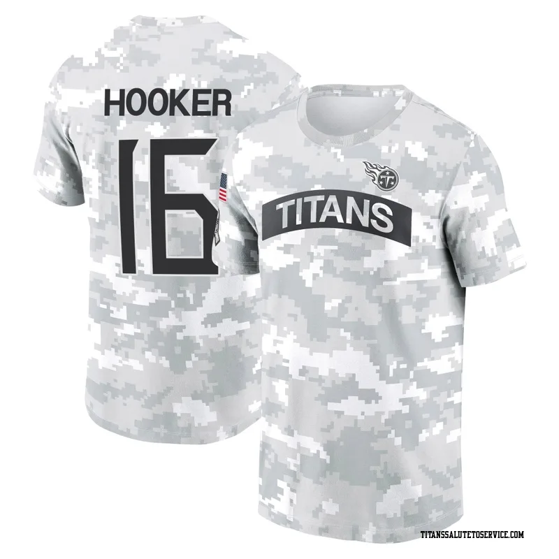 Youth Hendon Hooker Tennessee Titans Camo Arctic 2024 Salute to Service Performance T-Shirt