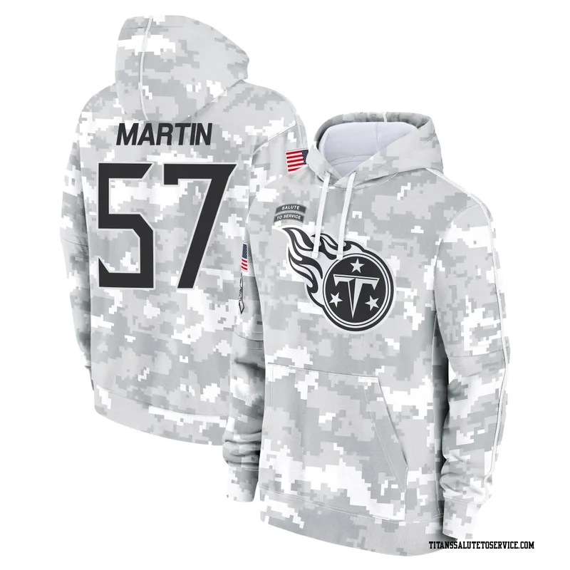 Youth Jacob Martin Tennessee Titans Camo Arctic 2024 Salute to Service Club Fleece Pullover Hoodie