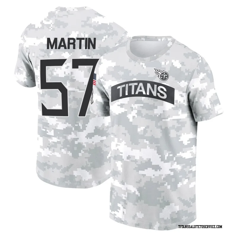 Youth Jacob Martin Tennessee Titans Camo Arctic 2024 Salute to Service Performance T-Shirt