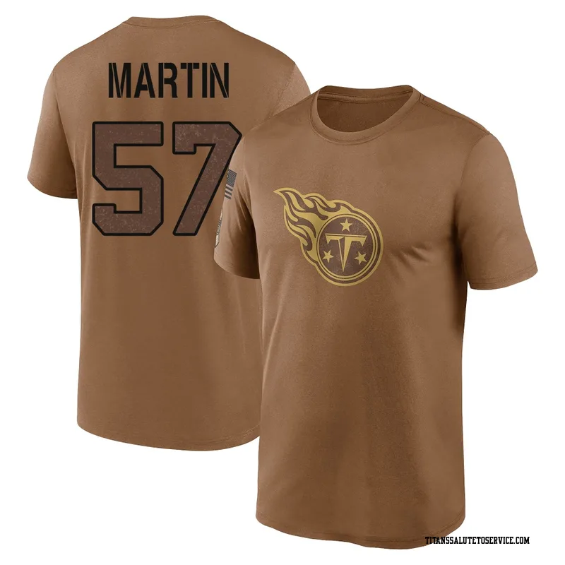 Youth Jacob Martin Tennessee Titans Legend Brown 2023 Salute To Service Performance T-Shirt