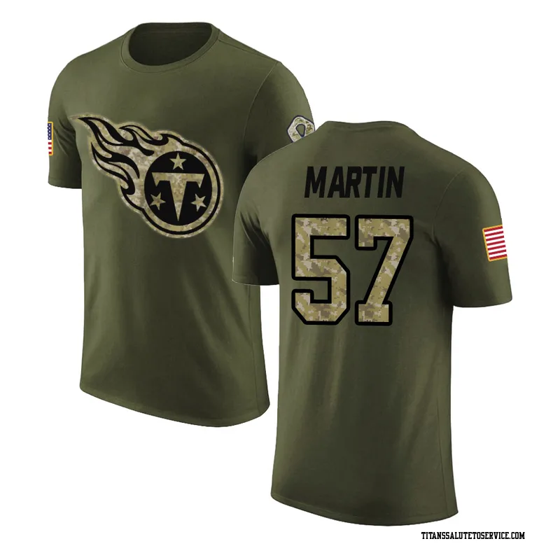 Youth Jacob Martin Tennessee Titans Legend Olive Salute to Service T-Shirt