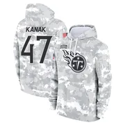 Youth Jaren Kanak Tennessee Titans Camo Arctic 2024 Salute to Service Club Fleece Pullover Hoodie