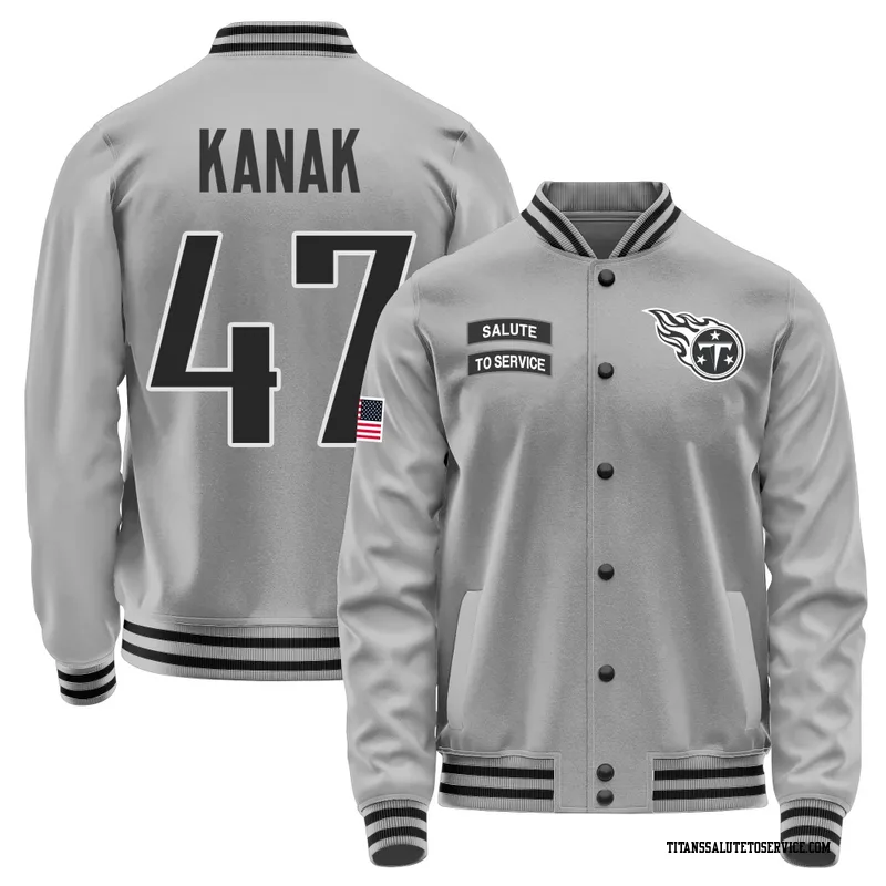 Youth Jaren Kanak Tennessee Titans Gray Salute to Service Performance Jacket