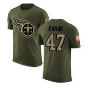 Youth Jaren Kanak Tennessee Titans Legend Olive Salute to Service T-Shirt