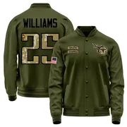 Youth Joshua Williams Tennessee Titans Olive Salute to Service Sideline Performance Jacket