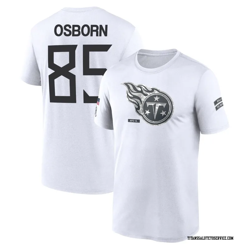 Youth K.J. Osborn Tennessee Titans Legend White 2024 Salute to Service Performance T-Shirt