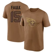 Youth Keldric Faulk Tennessee Titans Legend Brown 2023 Salute To Service Performance T-Shirt
