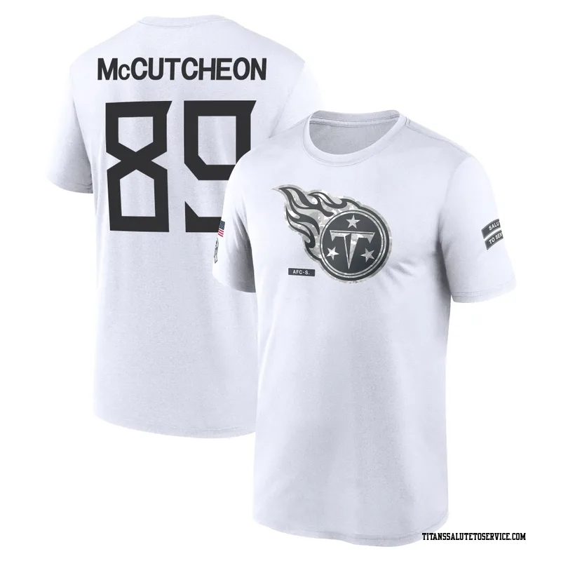 Youth Lance McCutcheon Tennessee Titans Legend White 2024 Salute to Service Performance T-Shirt