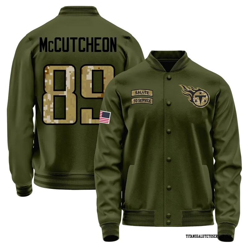 Youth Lance McCutcheon Tennessee Titans Olive Salute to Service Sideline Performance Jacket