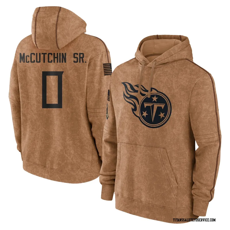 Youth Latrell McCutchin Sr. Tennessee Titans Brown 2023 Salute To Service Club Pullover Hoodie