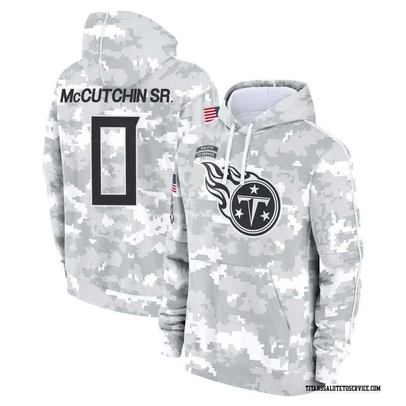 Youth Latrell McCutchin Sr. Tennessee Titans Camo Arctic 2024 Salute to Service Club Fleece Pullover Hoodie