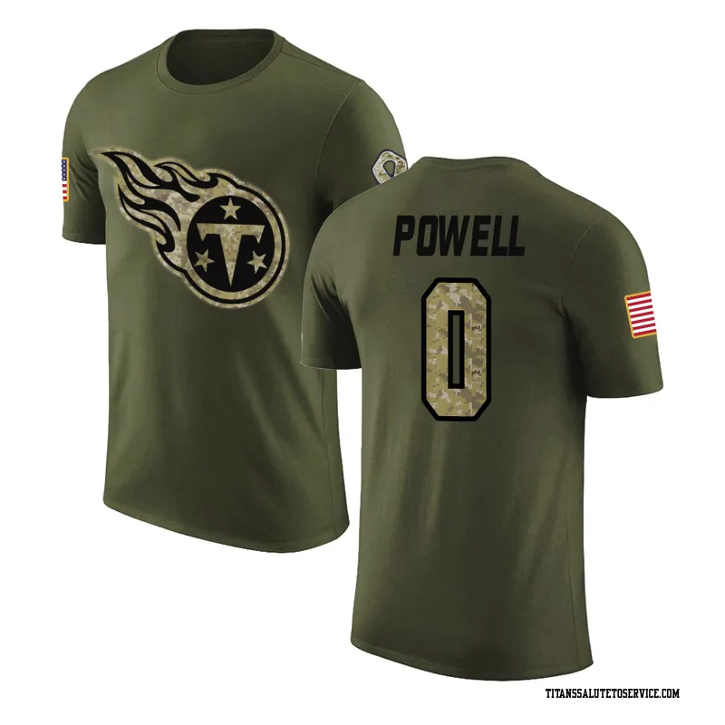 Youth Mani Powell Tennessee Titans Legend Olive Salute to Service T-Shirt