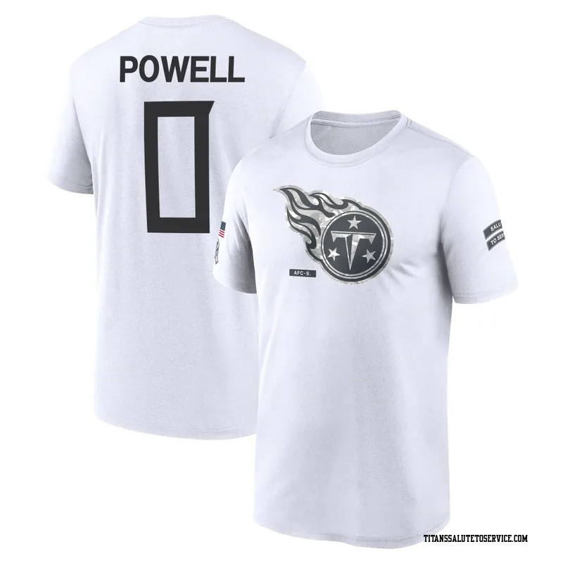 Youth Mani Powell Tennessee Titans Legend White 2024 Salute to Service Performance T-Shirt