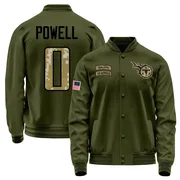 Youth Mani Powell Tennessee Titans Olive Salute to Service Sideline Performance Jacket