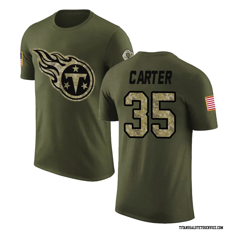 Youth Michael Carter Tennessee Titans Legend Olive Salute to Service T-Shirt