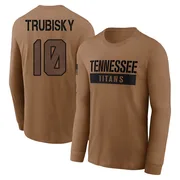 Youth Mitchell Trubisky Tennessee Titans Brown 2023 Salute To Service Long Sleeve T-Shirt