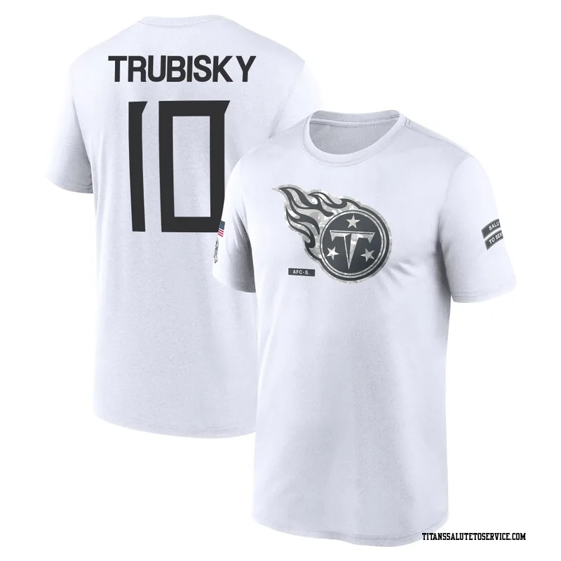 Youth Mitchell Trubisky Tennessee Titans Legend White 2024 Salute to Service Performance T-Shirt