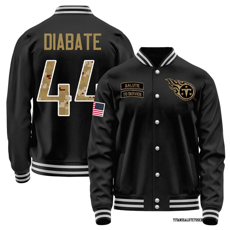 Youth Mohamoud Diabate Tennessee Titans Black Salute to Service Sideline Performance Jacket