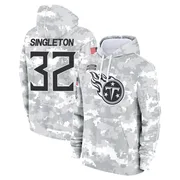 Youth Nicholas Singleton Tennessee Titans Camo Arctic 2024 Salute to Service Club Fleece Pullover Hoodie