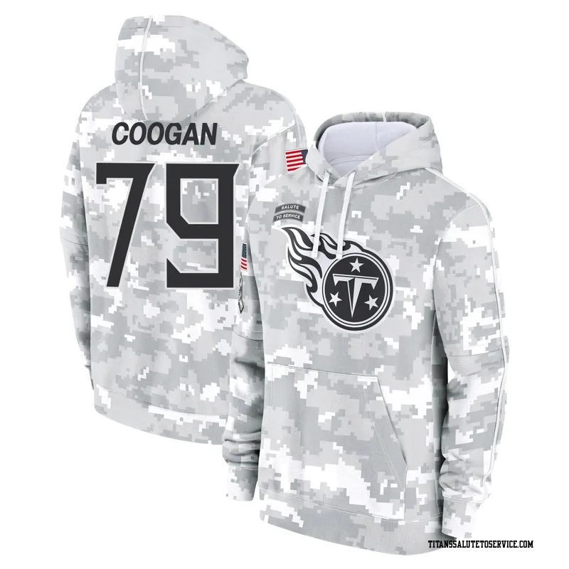 Youth Pat Coogan Tennessee Titans Camo Arctic 2024 Salute to Service Club Fleece Pullover Hoodie