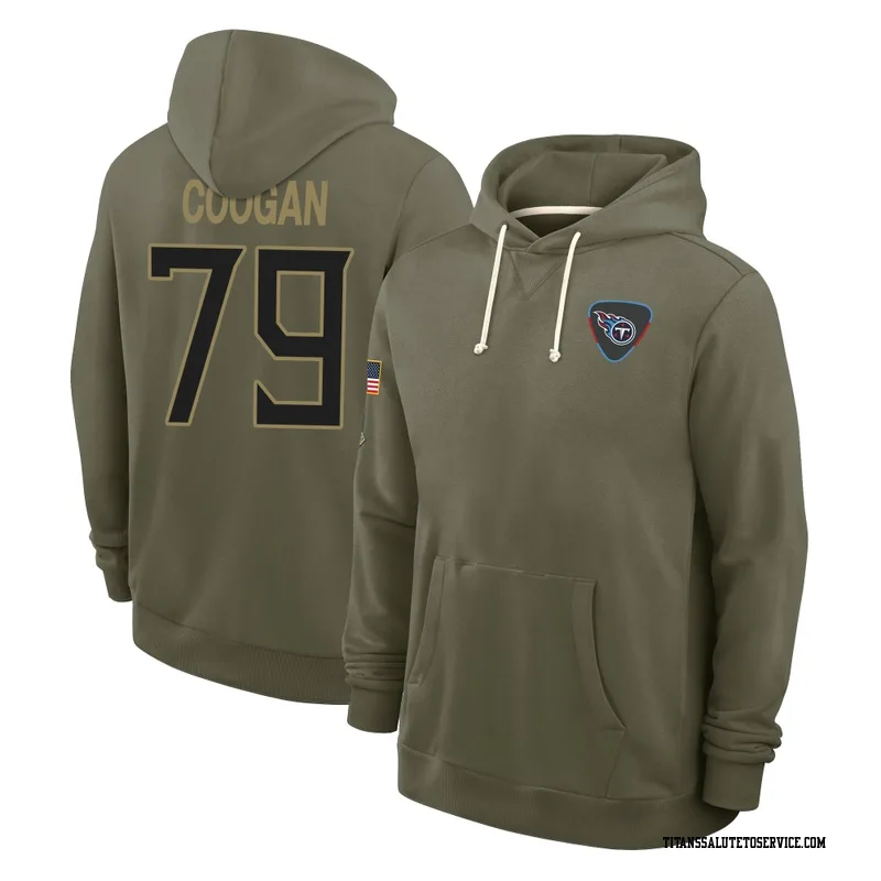 Youth Pat Coogan Tennessee Titans Olive 2025 Salute to Service Hoodie