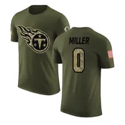 Youth Rasheed Miller Tennessee Titans Legend Olive Salute to Service T-Shirt