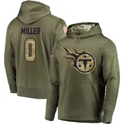 Youth Rasheed Miller Tennessee Titans Olive Salute to Service Pullover Hoodie