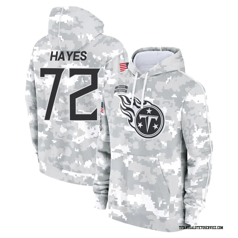 Youth Ryan Hayes Tennessee Titans Camo Arctic 2024 Salute to Service Club Fleece Pullover Hoodie