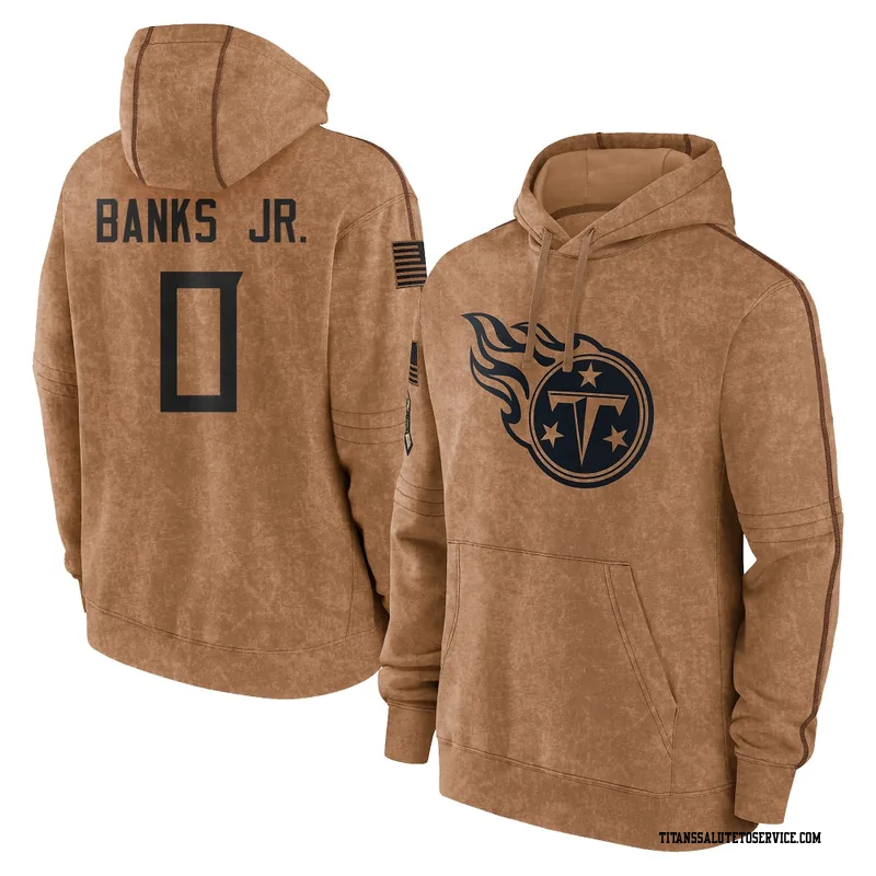 Youth Shad Banks Jr. Tennessee Titans Brown 2023 Salute To Service Club Pullover Hoodie