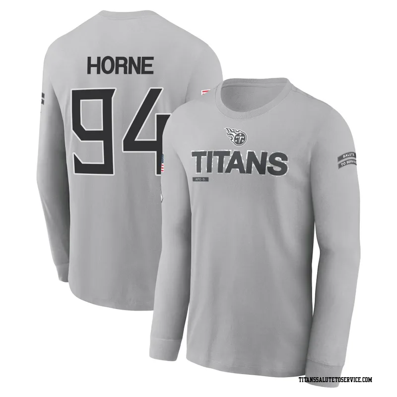 Youth Timmy Horne Tennessee Titans Gray 2024 Salute to Service Long Sleeve T-Shirt