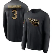 Youth Tommy Townsend Tennessee Titans Black 2020 Salute To Service Sideline Performance Long Sleeve T-Shirt