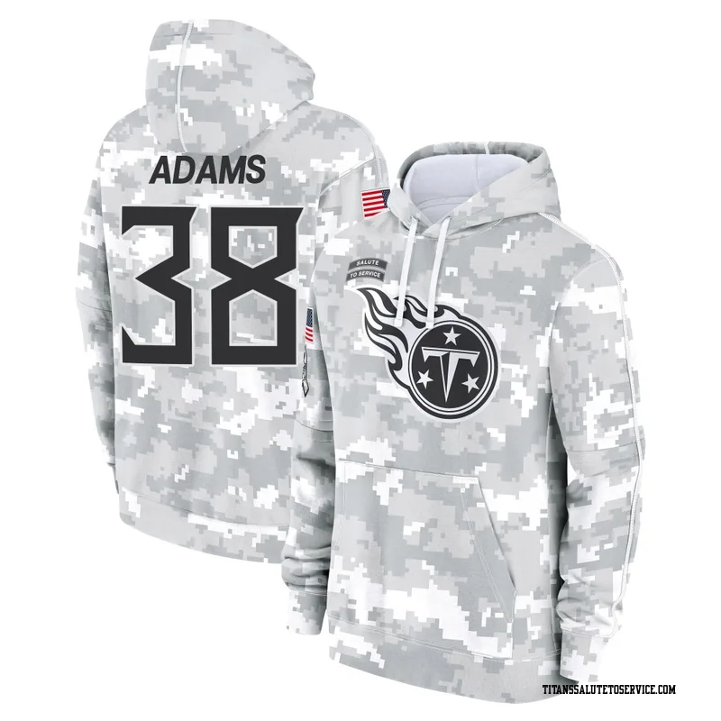 Youth Tony Adams Tennessee Titans Camo Arctic 2024 Salute to Service Club Fleece Pullover Hoodie