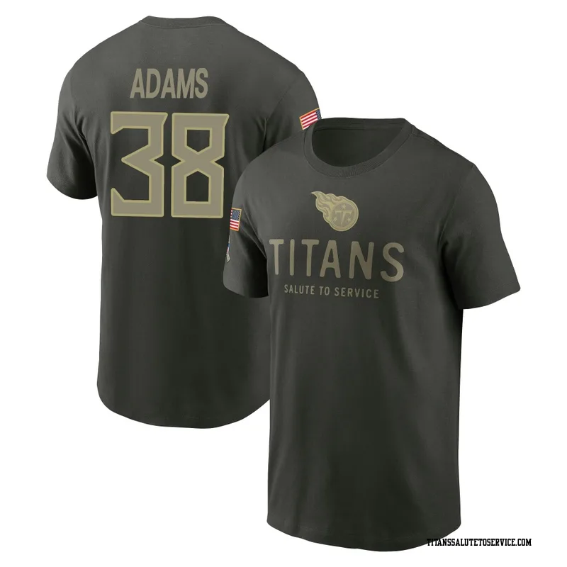 Youth Tony Adams Tennessee Titans Green Forest/ 2025 Salute to Service Sideline Primary Edge T-Shirt