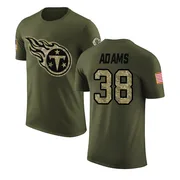 Youth Tony Adams Tennessee Titans Legend Olive Salute to Service T-Shirt