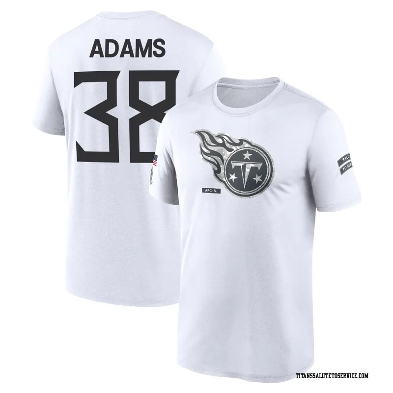 Youth Tony Adams Tennessee Titans Legend White 2024 Salute to Service Performance T-Shirt