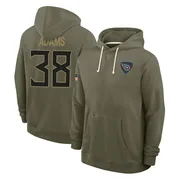 Youth Tony Adams Tennessee Titans Olive 2025 Salute to Service Hoodie