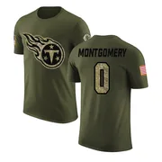 Youth Tyren Montgomery Tennessee Titans Legend Olive Salute to Service T-Shirt