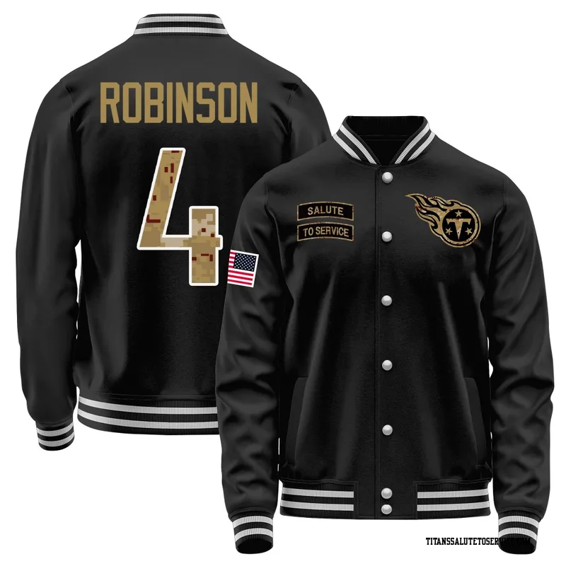 Youth Wan'Dale Robinson Tennessee Titans Black Salute to Service Sideline Performance Jacket