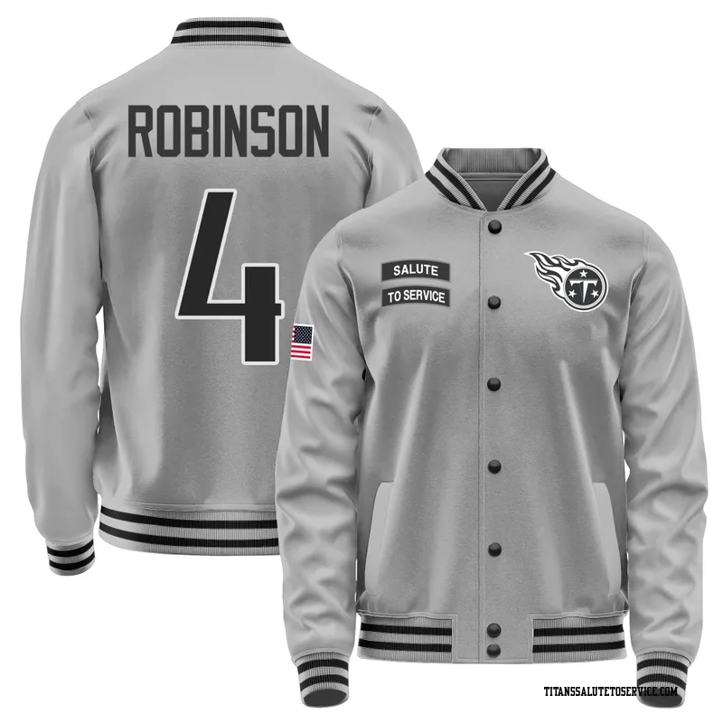 Youth Wan'Dale Robinson Tennessee Titans Gray Salute to Service Performance Jacket